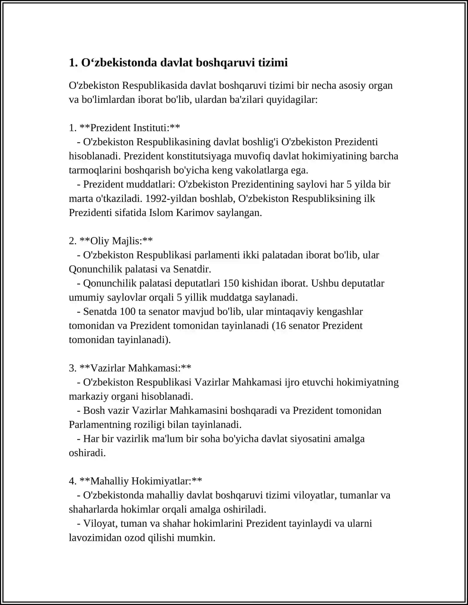 OʻZBEKISTONDA DEMOKRATIK HUQUQIY DAVLAT VA FUQAROLIK JAMIYATI ASOSLARINING BARPO ETILISHI 4