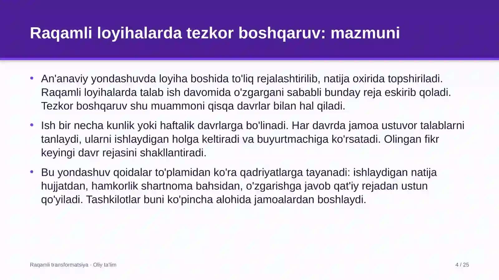 Kosmetologiya klinikalarida raqamli loyihalarda tezkor boshqaruv usullarini qo'llash 4