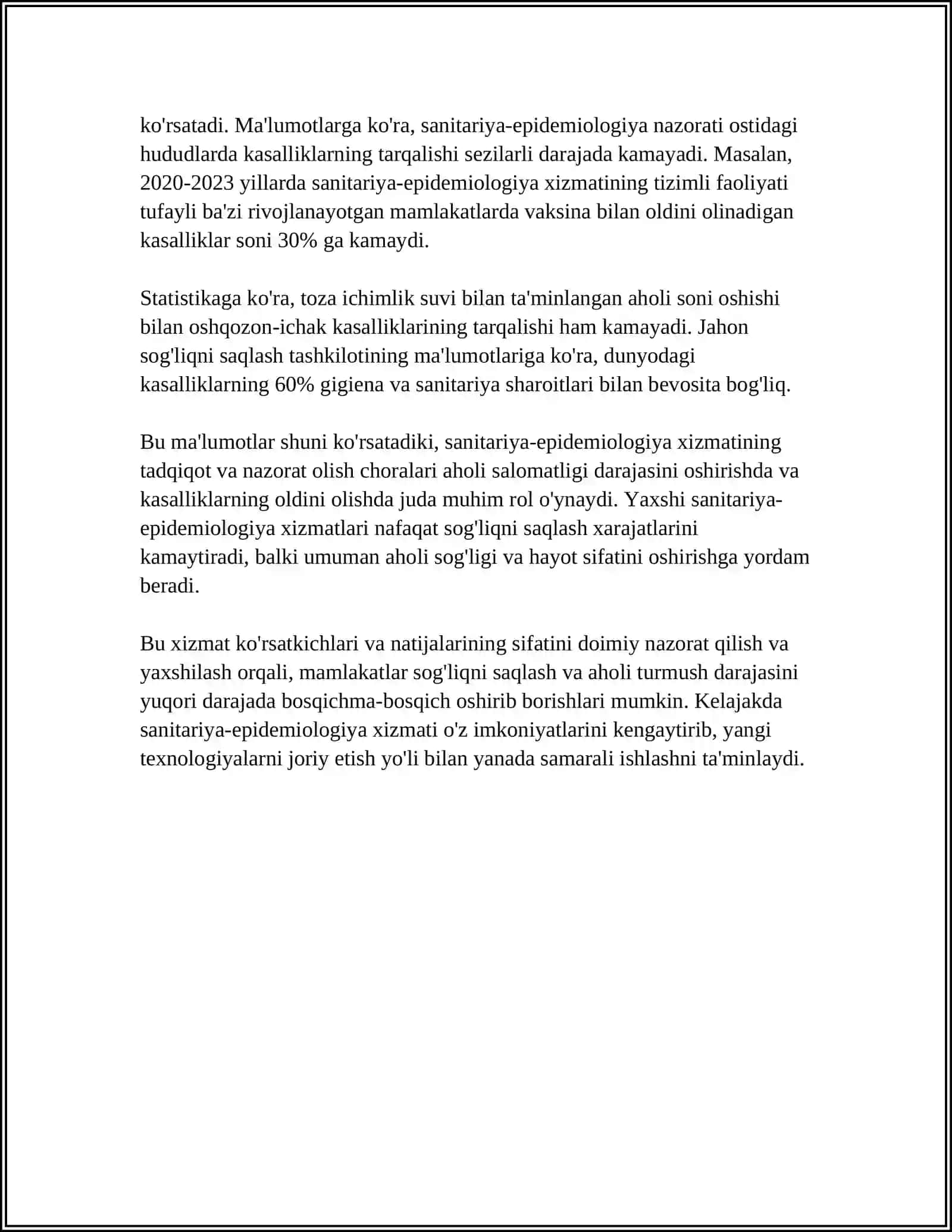SANITARIYA EPIDEMIOLOGIYA HIZMATINI UYISHTIRISH 4