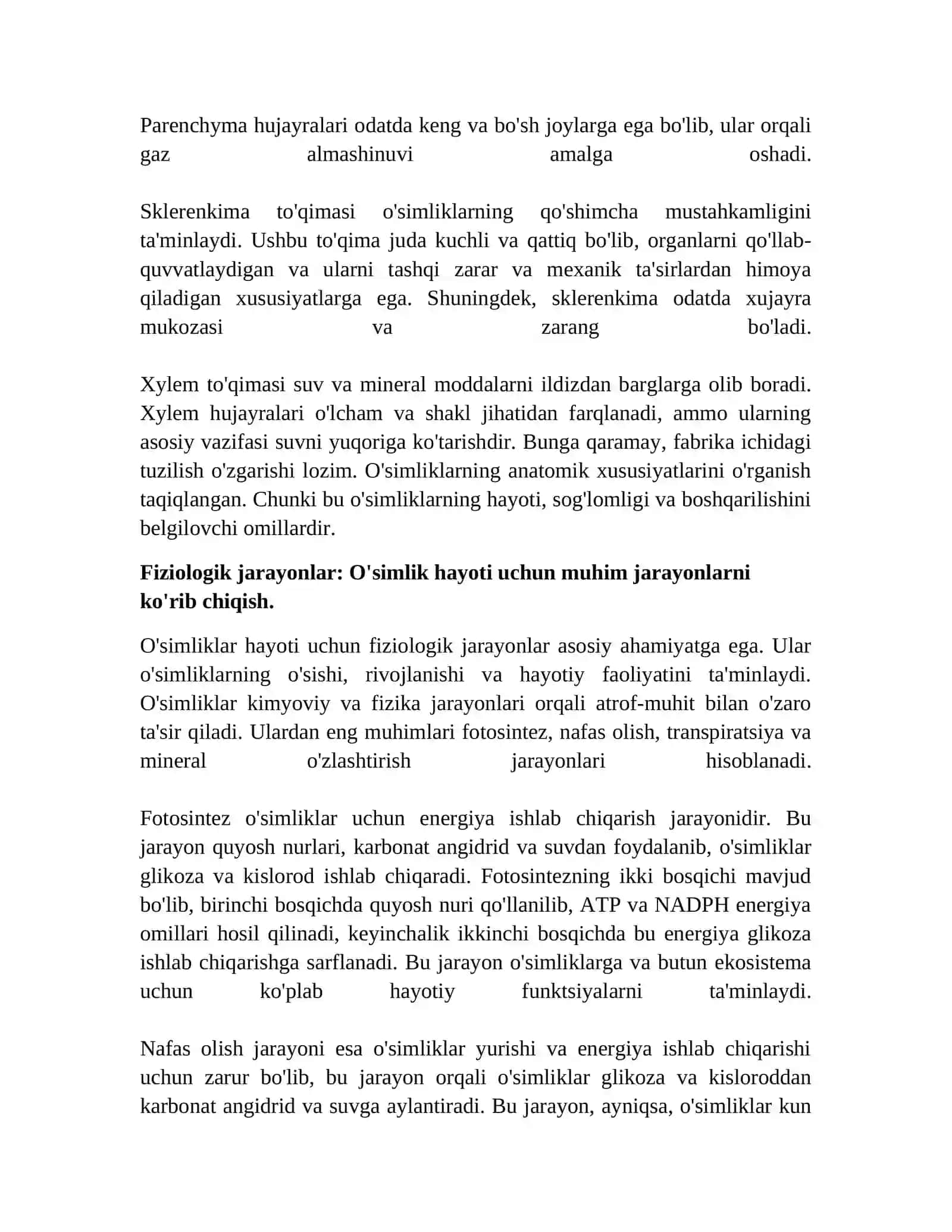 Bir urugʻ pallali oʻsimliklar sinfining umumiy harakterikasi 4