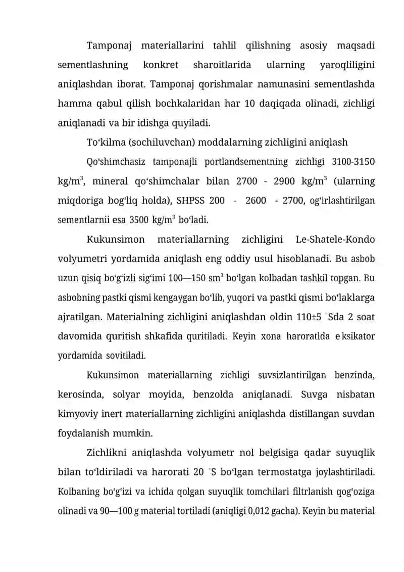 SEMENT QORISHMASI TAYYORLASH VA SEMENT TOSHI PAYDO QILISH SHAROITLARI 4