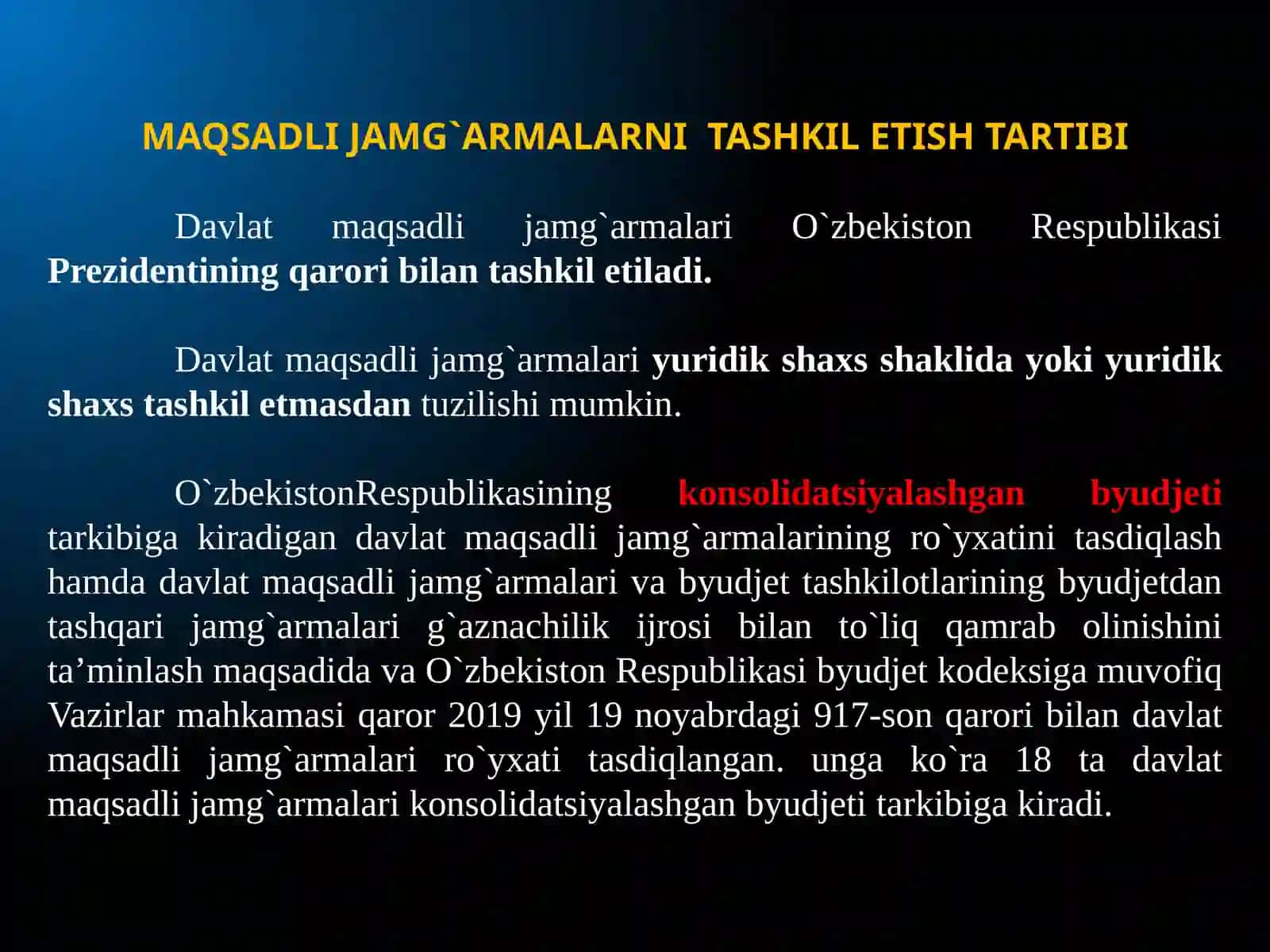 Davlat maqsadli jamg'armalari 4