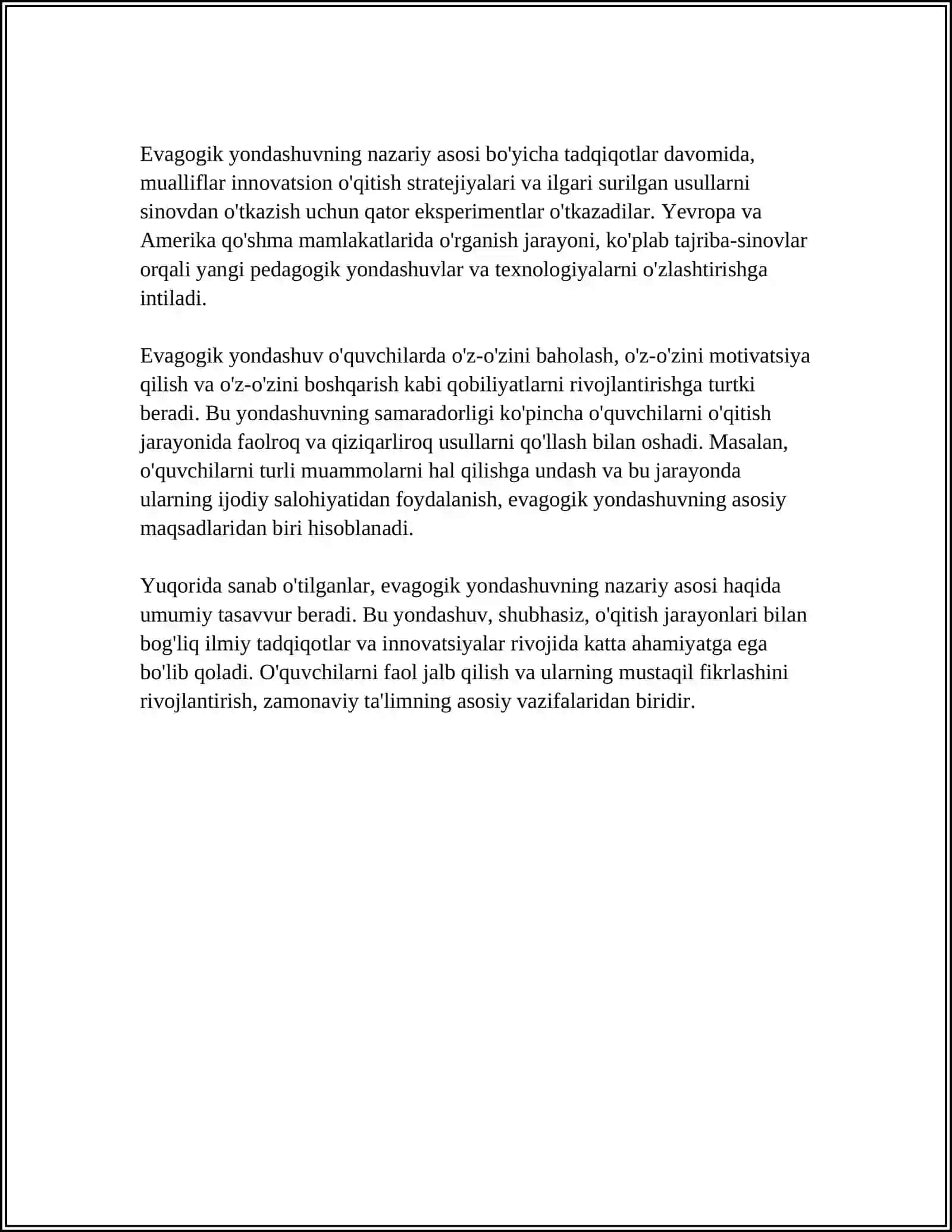 EVTAGOGIK YONDASHUV ASOSIDA YANGI BILIMLARNI HOSIL QILISH 4