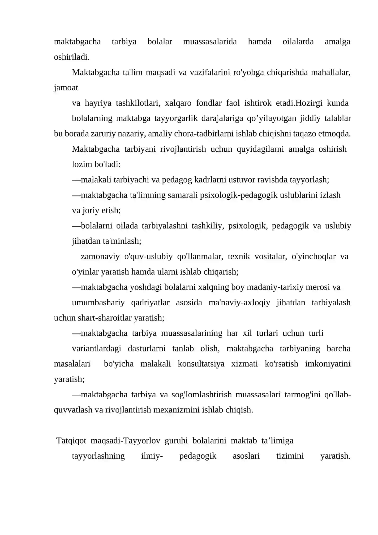 Bolani maktab talimiga tayyorlashga tasir etuvchi omillar 4