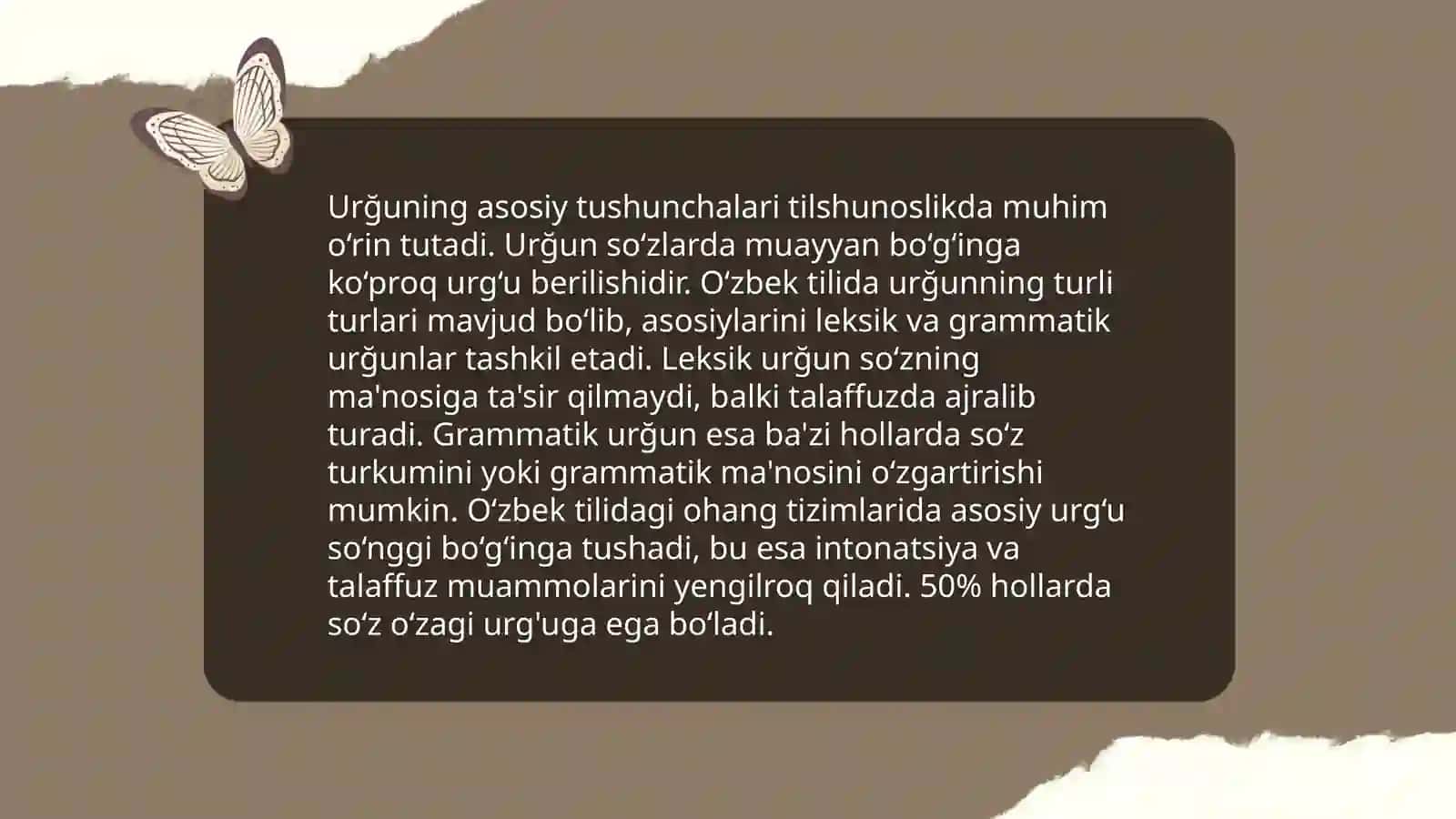 Arab sôzlarida urğu 4