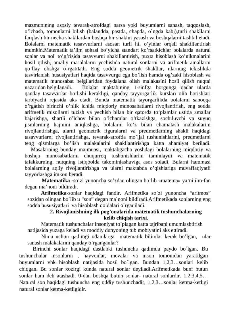 Maktabgacha ta`lim yoshidagi bolalarda ilk matematik tasavvurlarini shakllantirish metodikasining nazariy asoslari 4