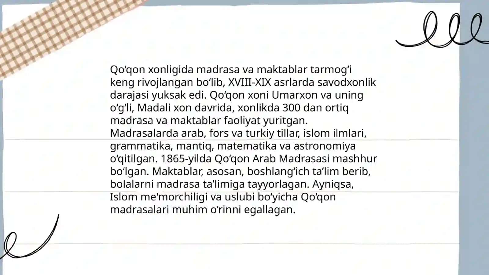 Qoʻqon xonligida maorif tizimi 4