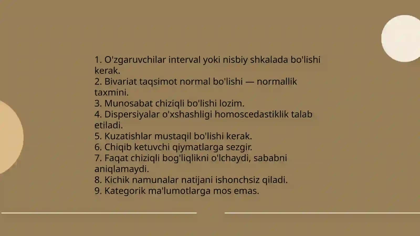 Pirson va Rokinskiy metodlari.Grafik usulda tahlil 4