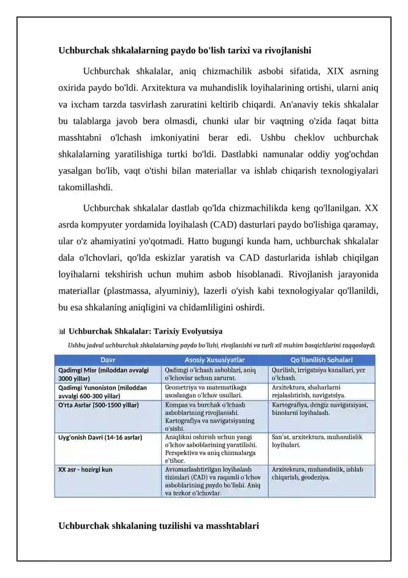 Uchburchakli mashtablar orali planlar nusxasini tayyorlash 4