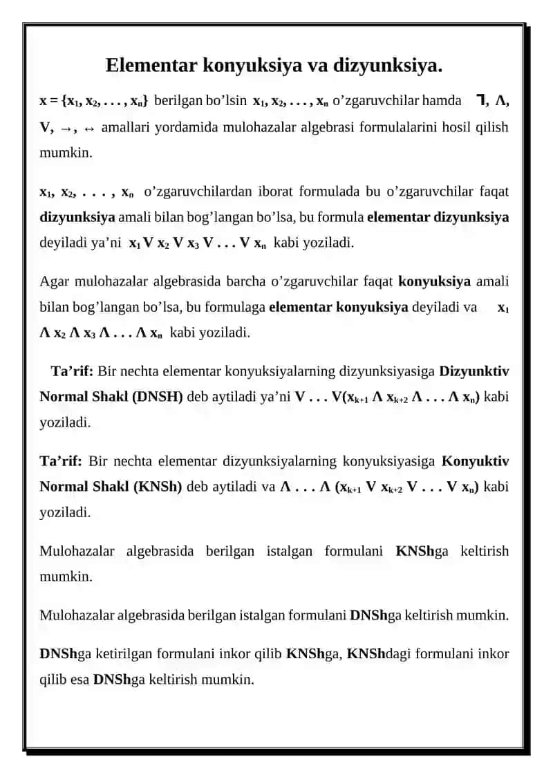 Mukammal konyuktiv va mukammal dizyunktiv normal shakllar 4