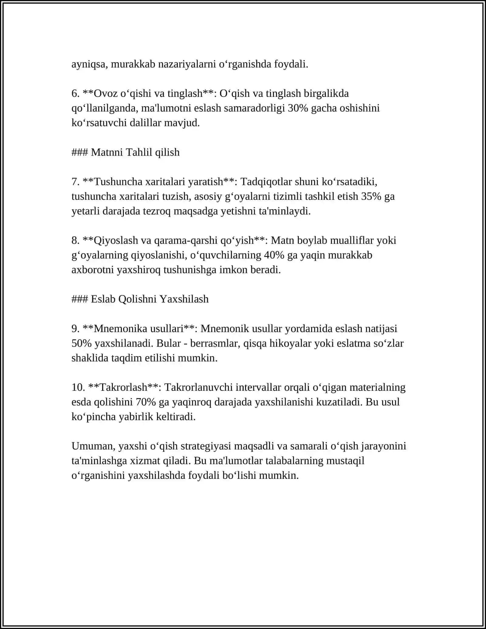 STANDART OQIMLAR. OʻQISH YOZISH OQIMLARI 4