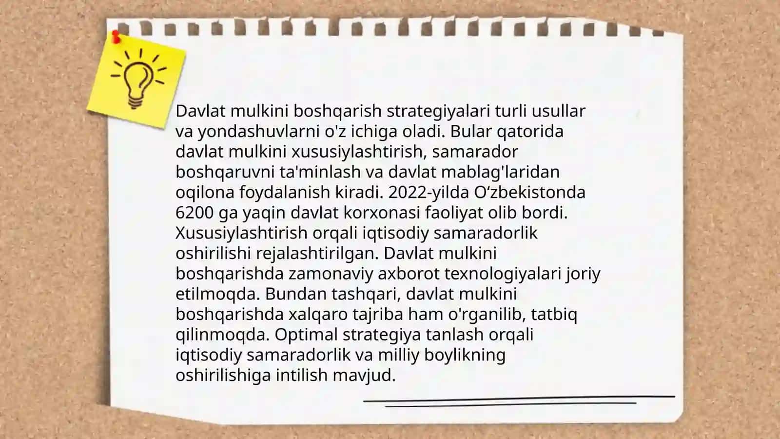 Xususiylashtirish jarayonlari iqtisodiyotni rivojlantirishda muhim rol o'ynaydi 4