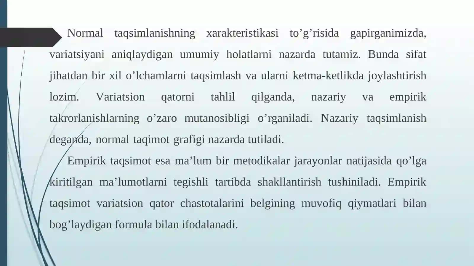 MА’LUMОTLАRNI STАTISTIK TАQQОSLАSH MЕTОDLАRINING TАNLАSHNING АSОSIY MЕZОNLАRI 4