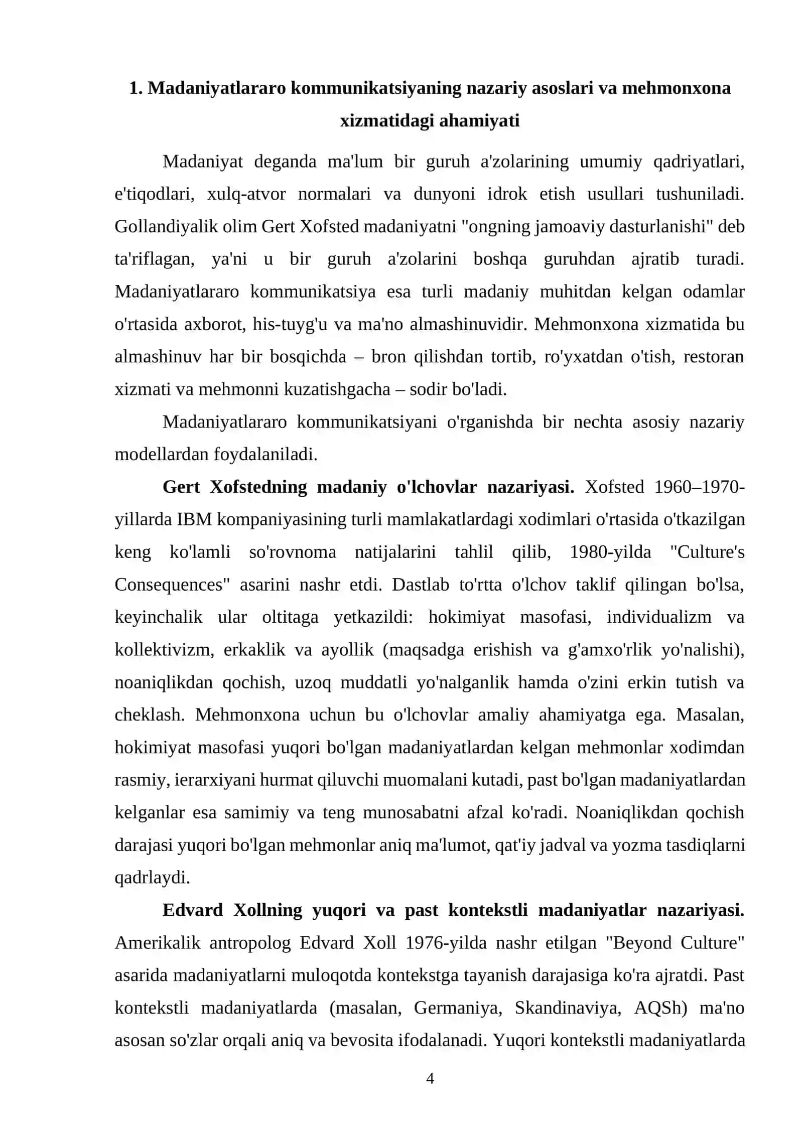 Mehmonxonalarda xalqaro mijozlar bilan ishlash madaniyati va transmilliy kommunikatsiya 4