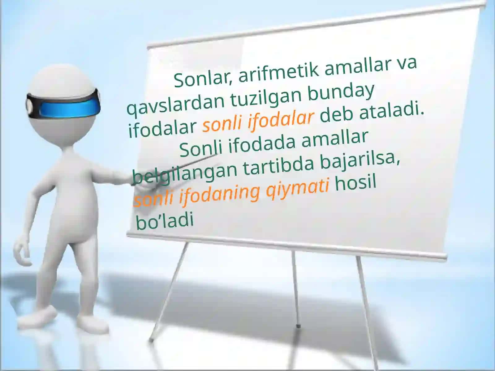 5-sinf Matematika fanidan Sonli va harfli ifodalar dars ishlanma 4