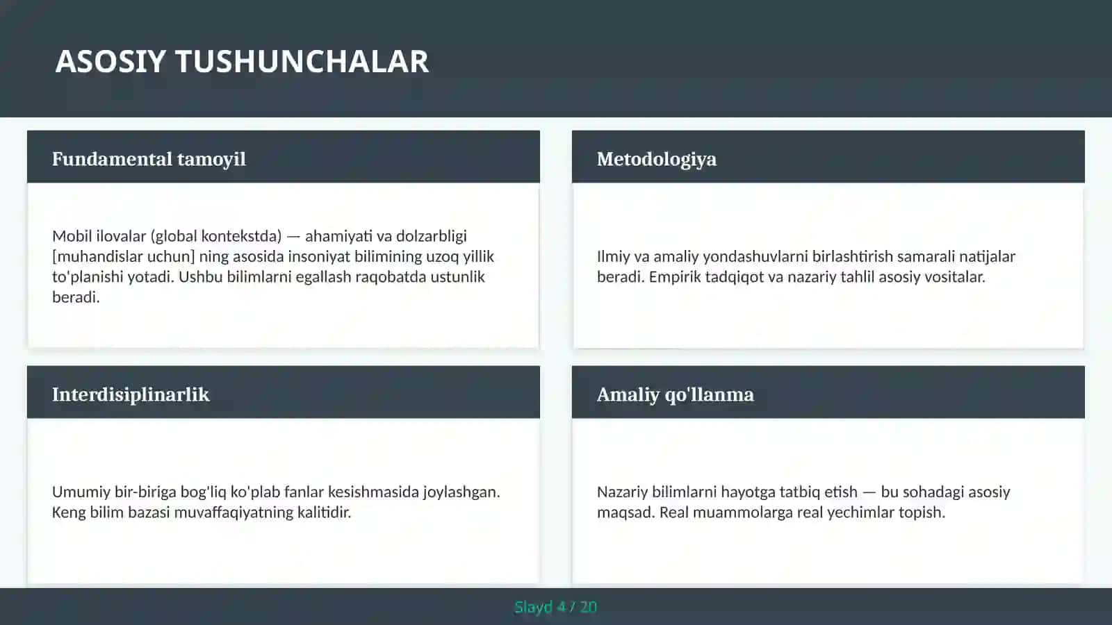 Mobil ilovalar (global kontekstda) — ahamiyati va dolzarbligi [muhandislar uchun] 4