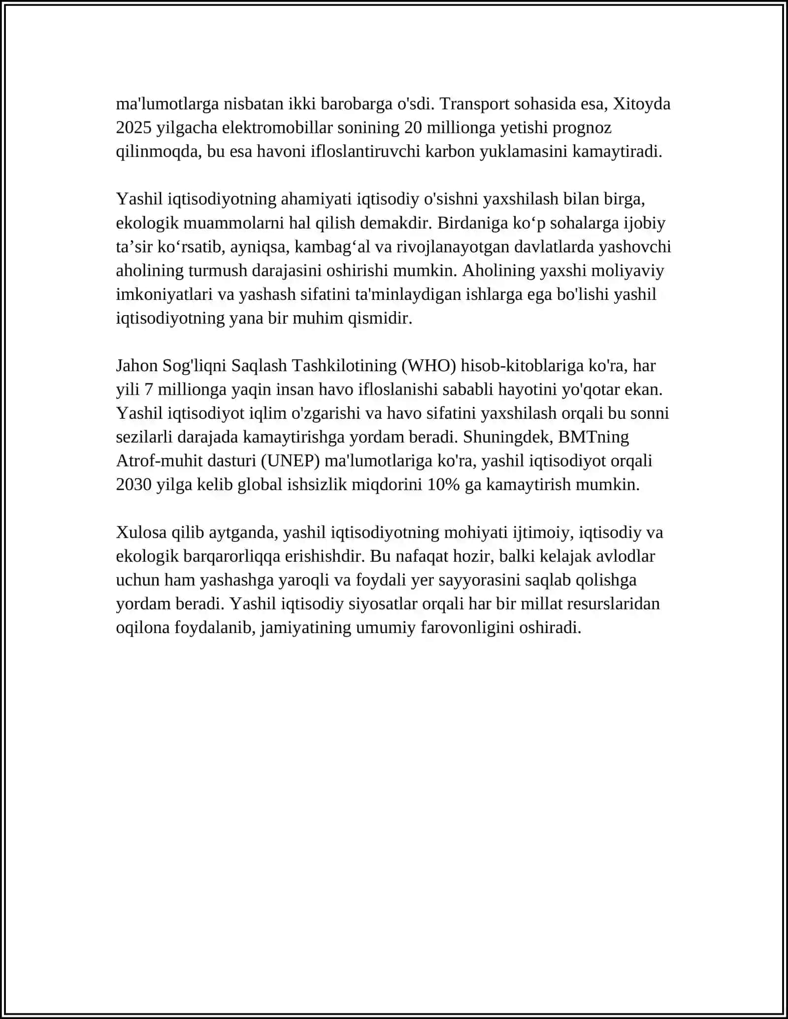 GERMANIYANING YASHIL IQTISODIYOTGA O'TISHI 4