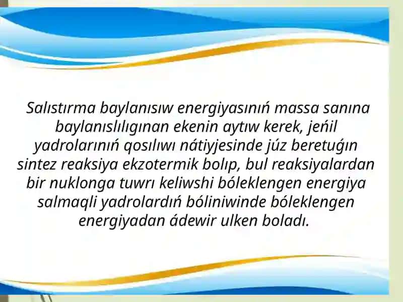Termoyadrolıq sintez reaksiyaların basqarıw mashqalaları 4