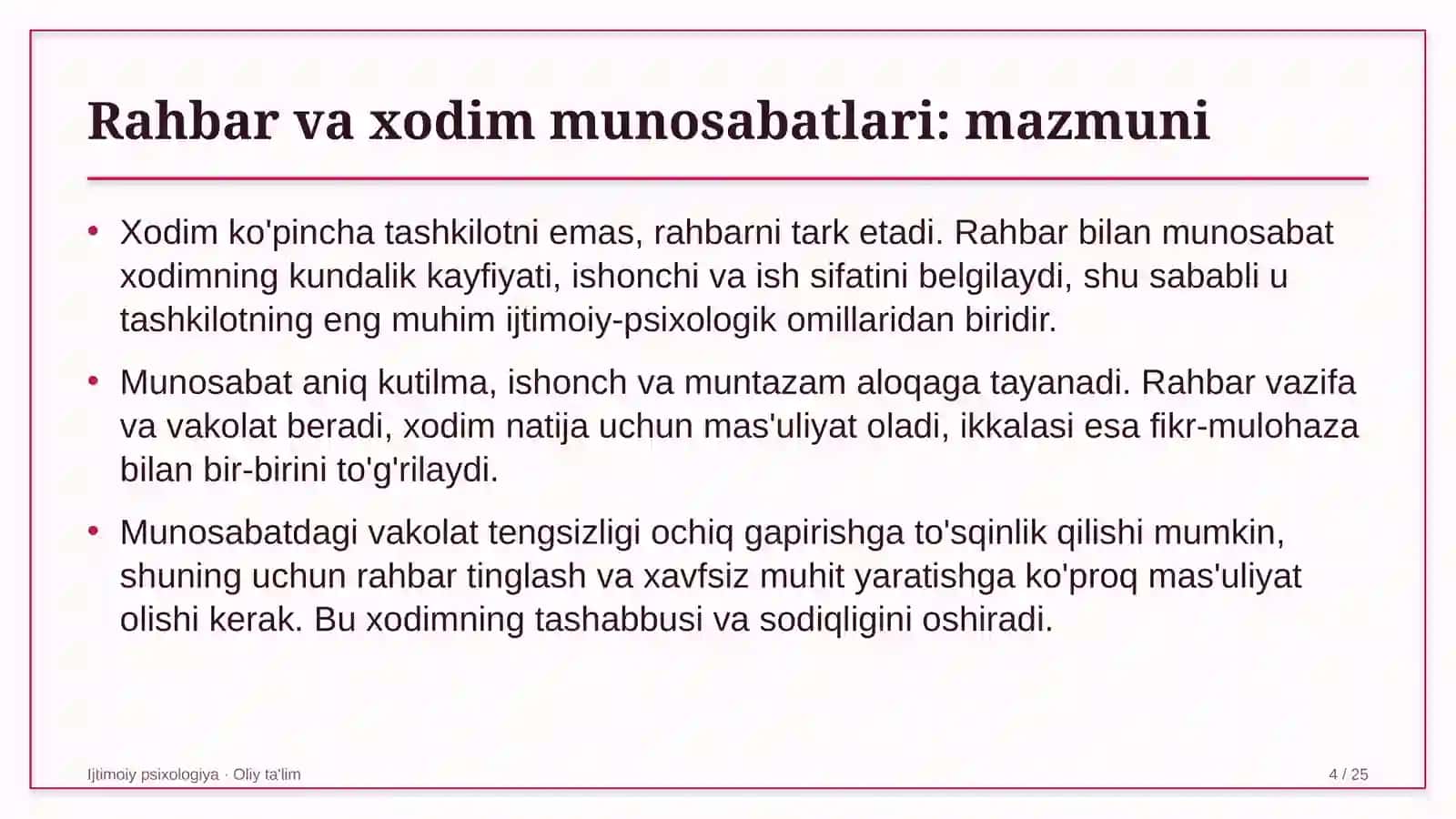 Kriminalistika laboratoriyalarida rahbar va xodim munosabatlari psixologiyasi 4