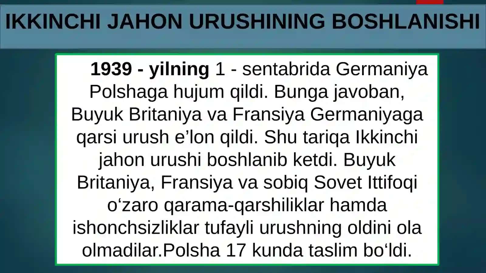 IKKINCHI JAHON URUSHI 4
