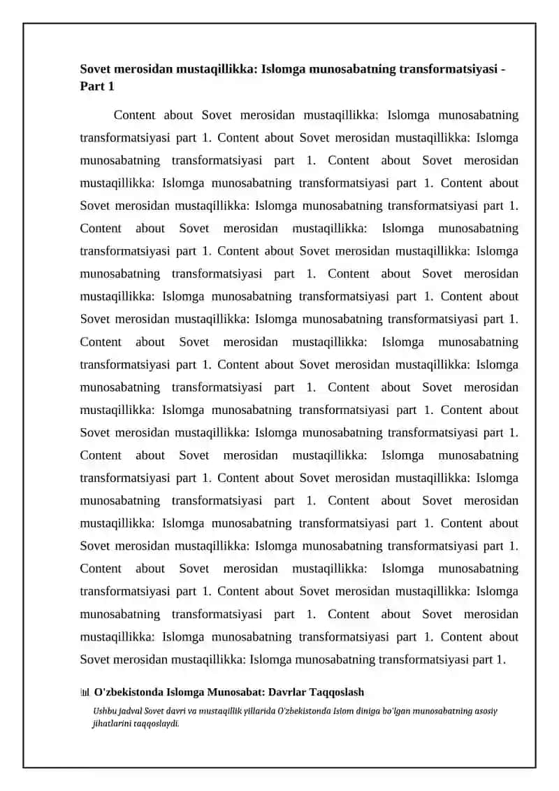 O'zbekiston mustaqilligi yillariga islom diniga munosabatning tubdan o'zgarishi 4