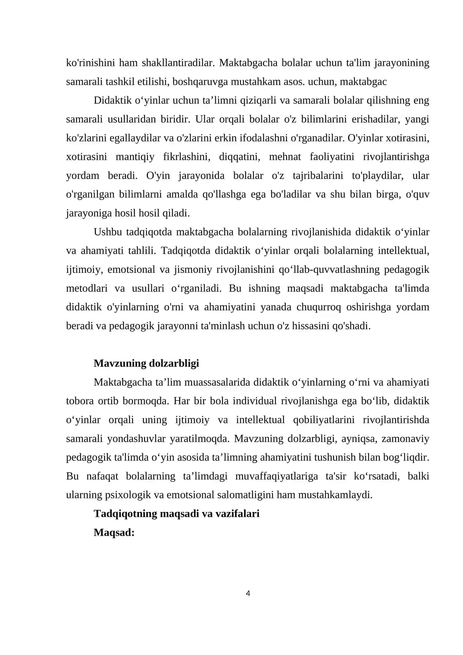 Maktabgacha yoshdagi bolalarning rivojlanishida didaktik oʻyinlarning ahamiyati 4