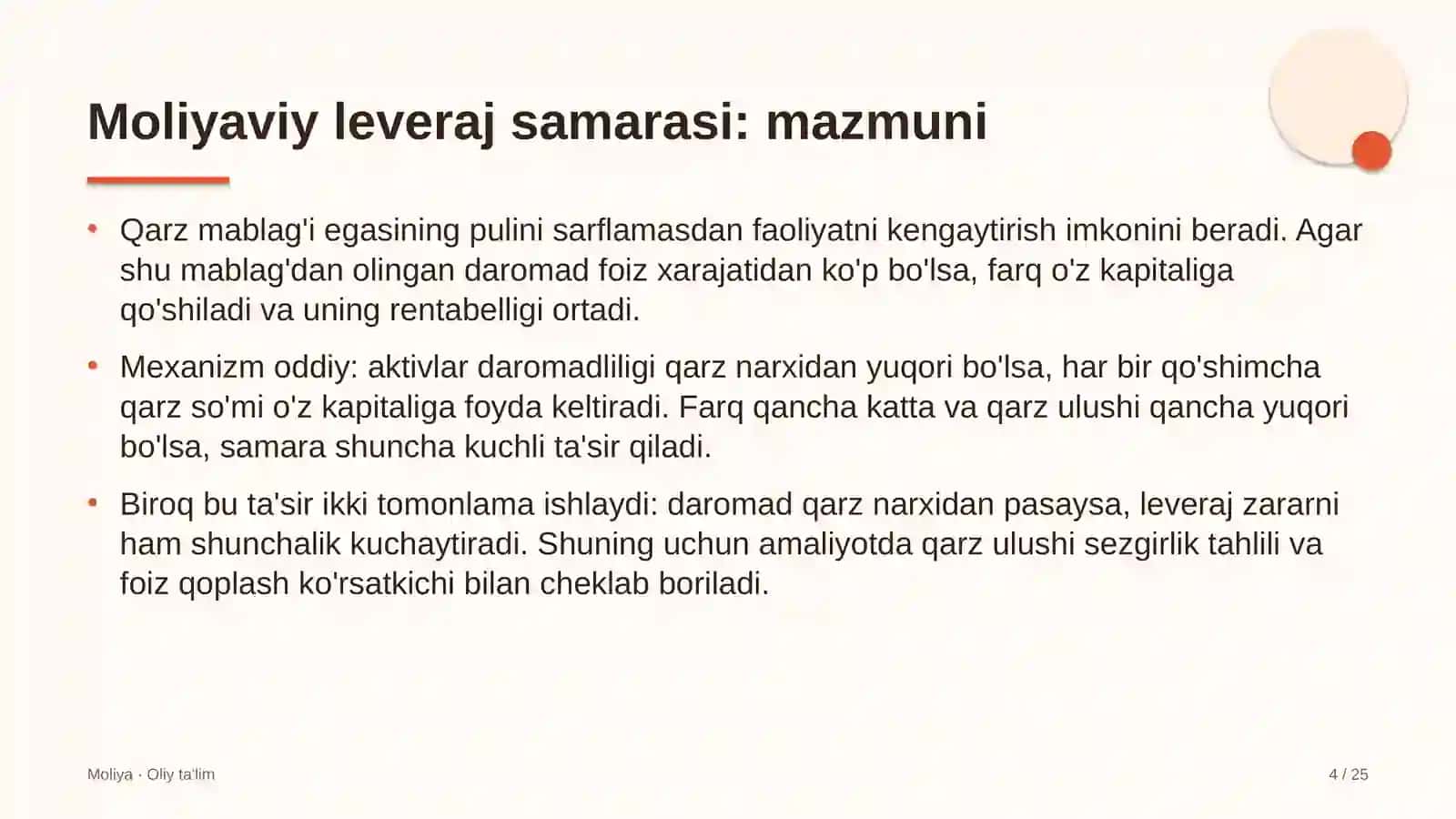 Teatr-studiyalarda moliyaviy leveraj samarasi 4