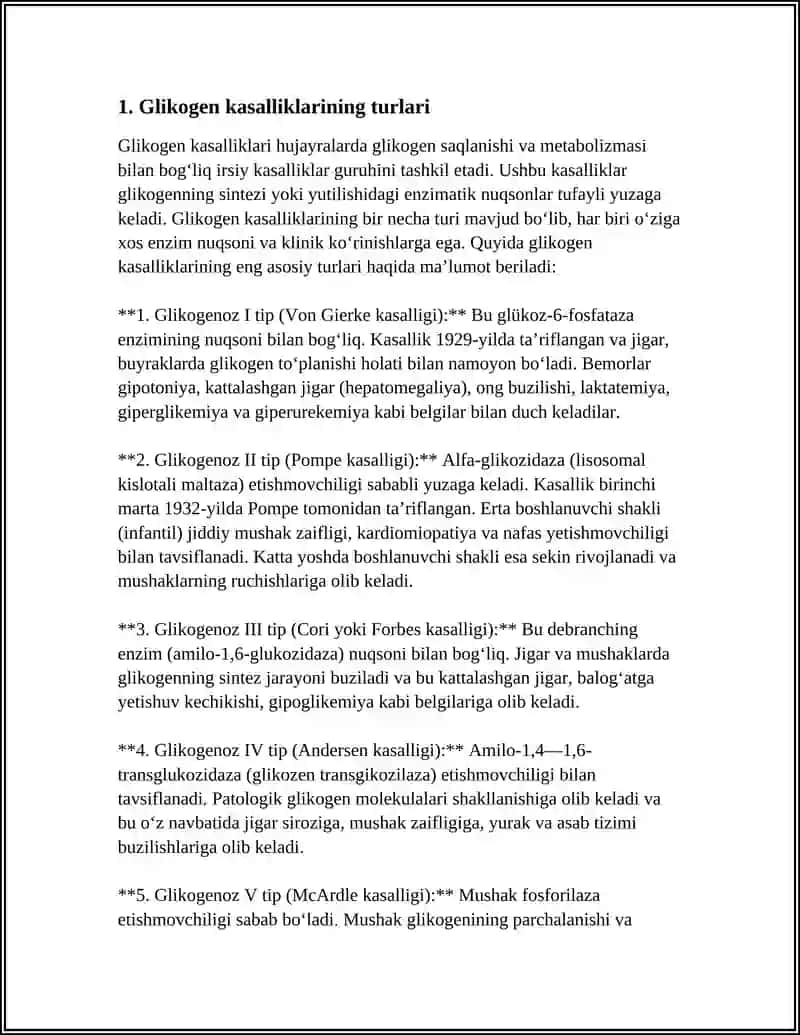 GLIKOGEN KASALLIKLARI 4