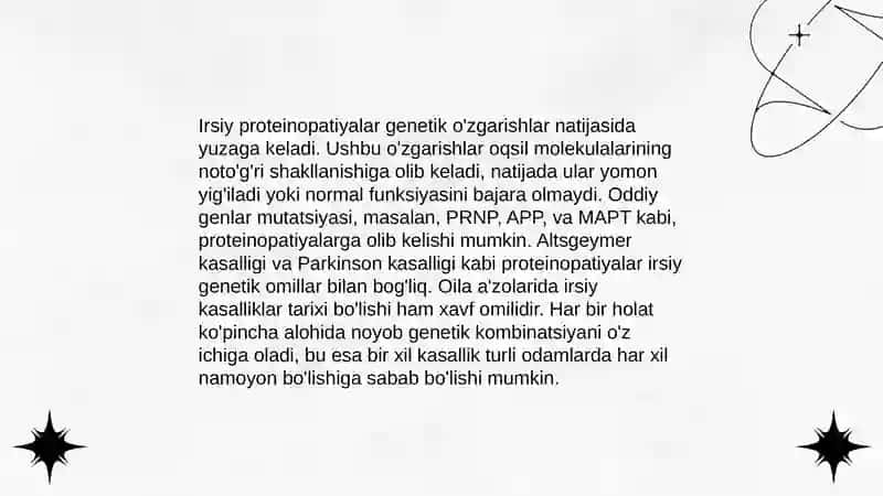 Irsiy proteinopatiyalar. 4