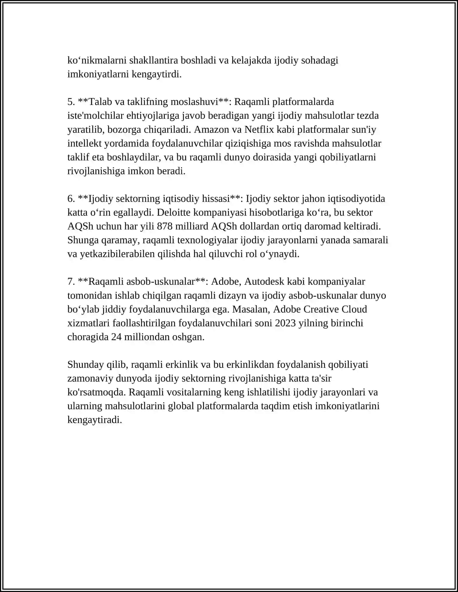 Qobiliyat va Ijodiylik: Raqamli Erkinlik 4
