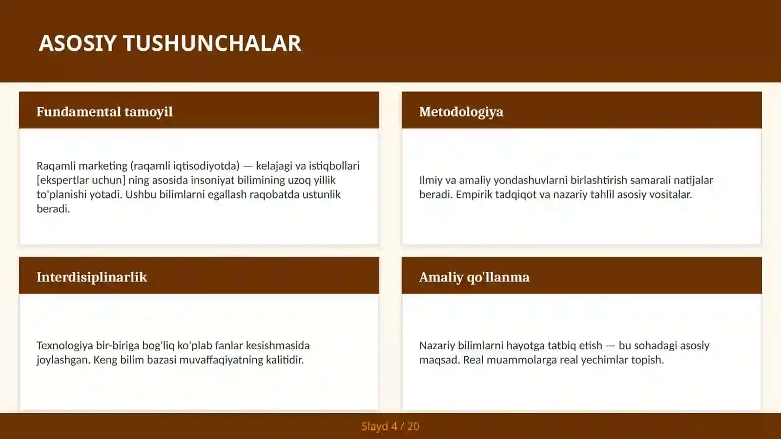 RAQAMLI MARKETING (RAQAMLI IQTISODIYOTDA) — KELAJAGI VA ISTIQBOLLARI [EKSPERTLAR UCHUN] 4