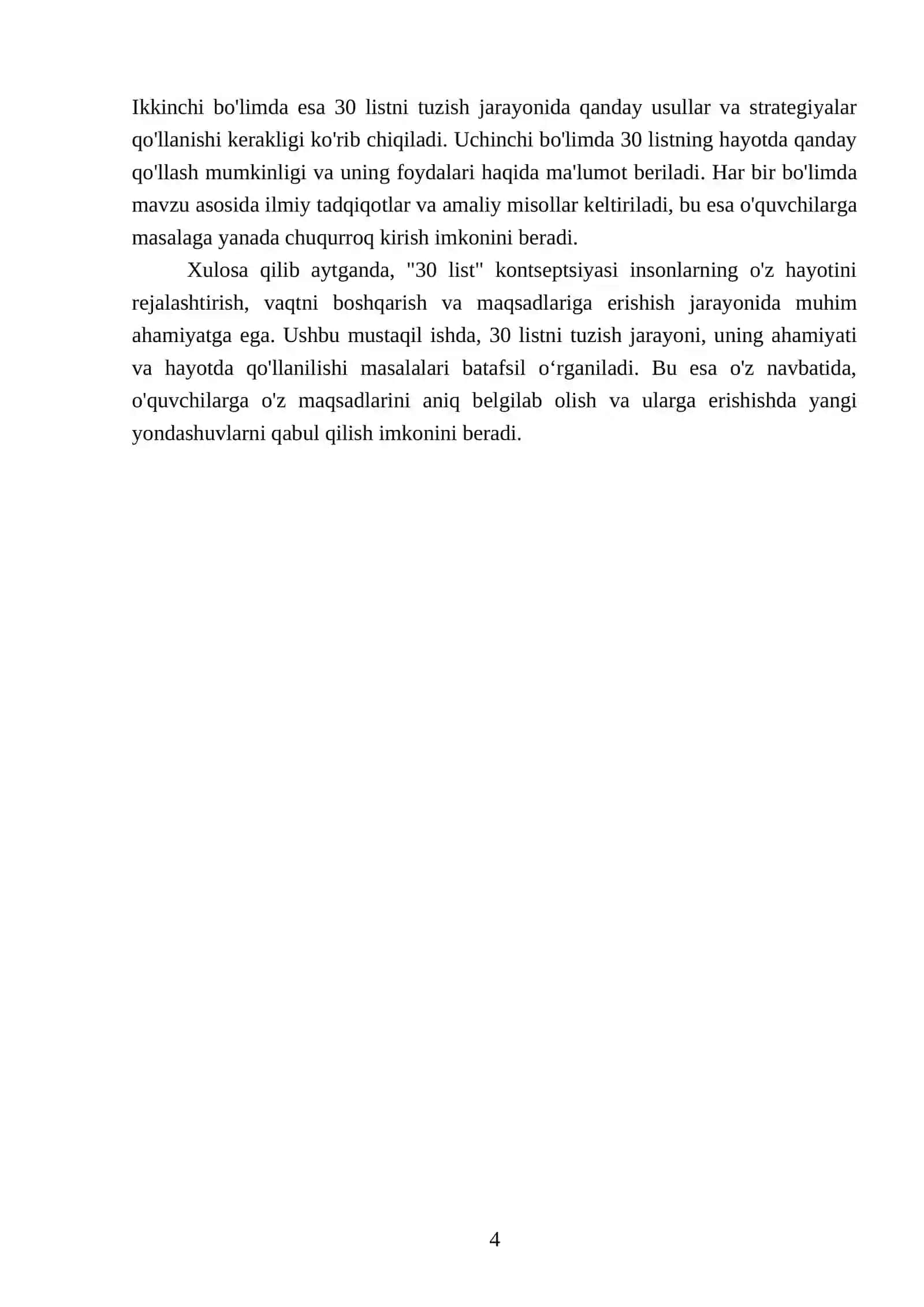 30 list 4