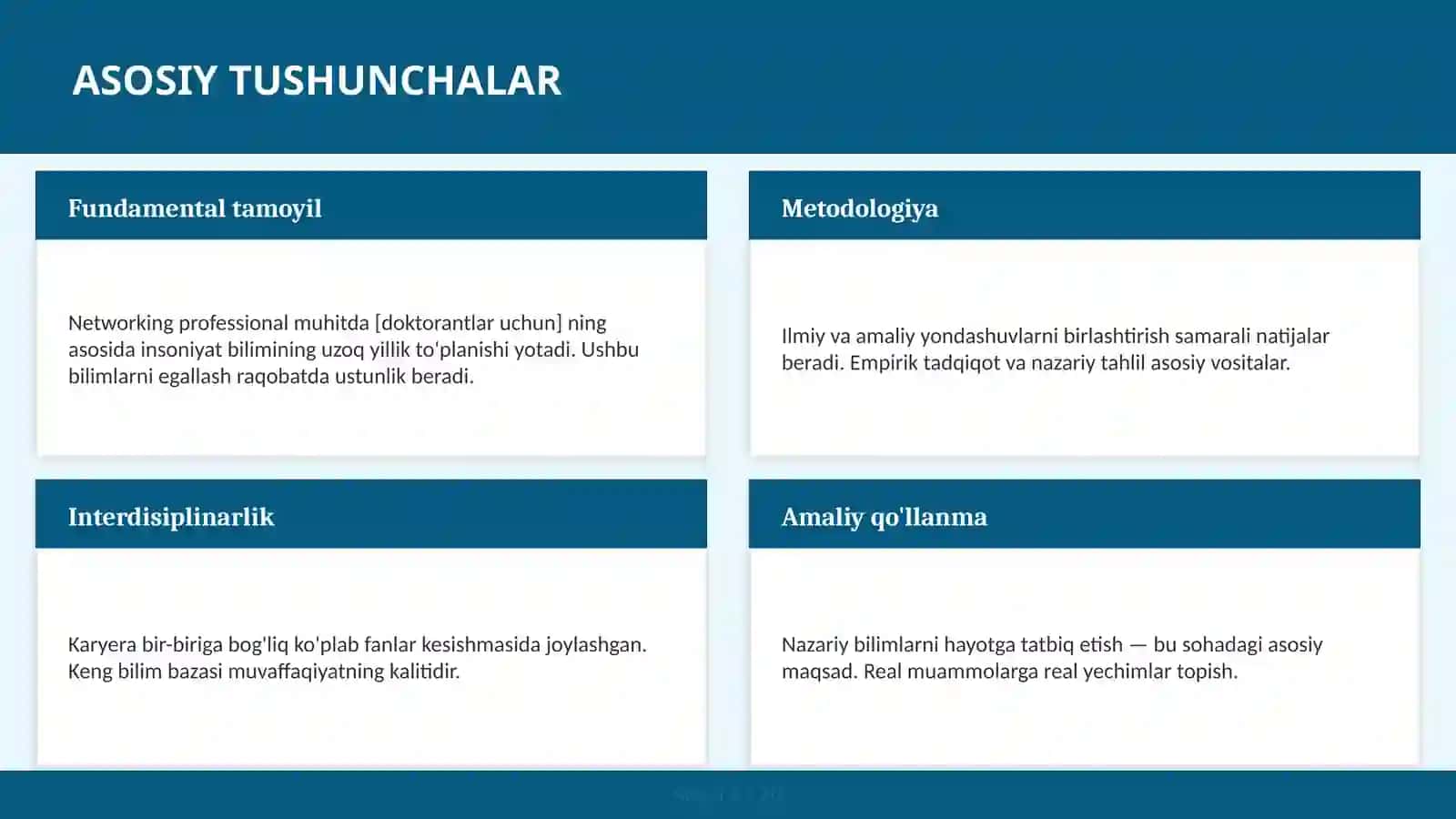 Networking professional muhitda [doktorantlar uchun] 4