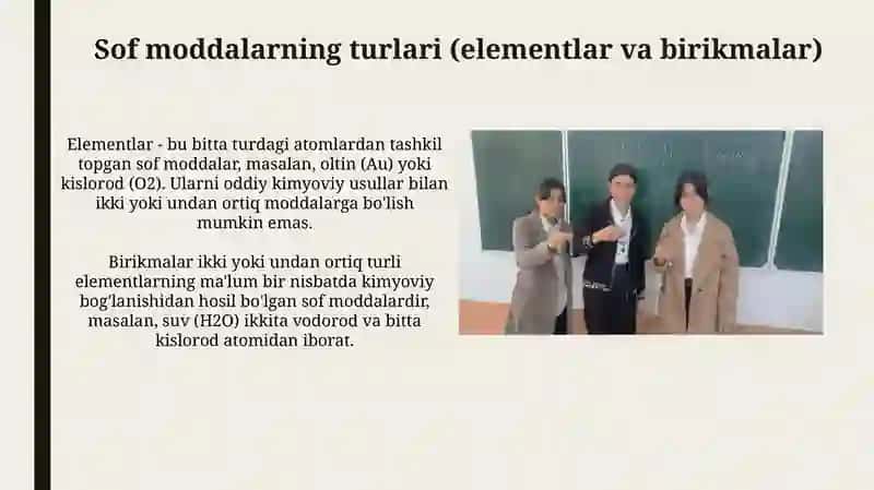 Sof modda va aralashmalar 4