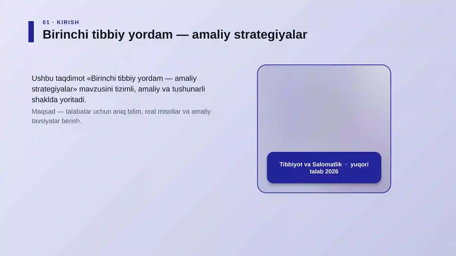 Birinchi tibbiy yordam — amaliy strategiyalar 4
