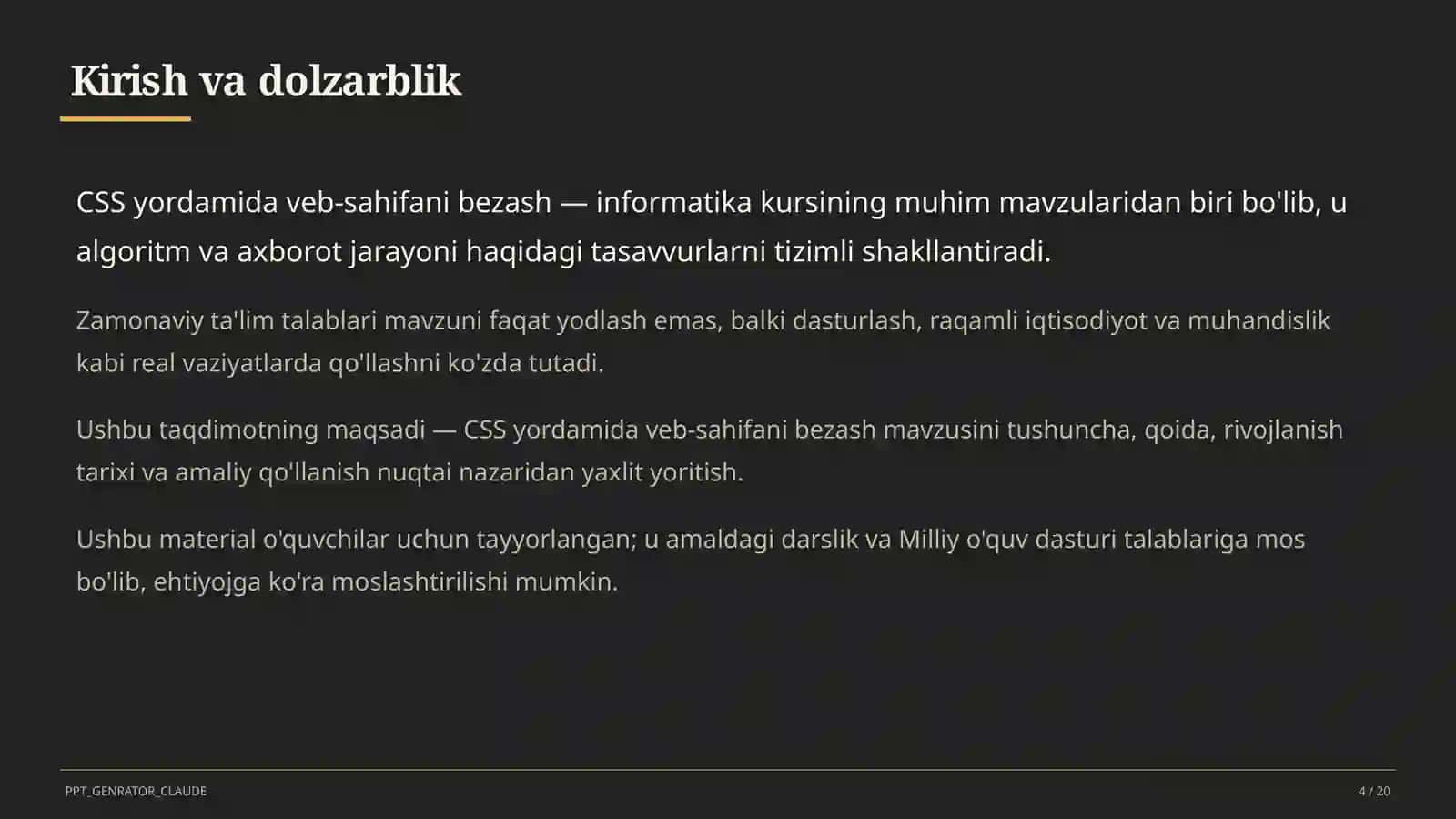 Informatika va axborot texnologiyalari (5–11) — o'quvchilar uchun 4