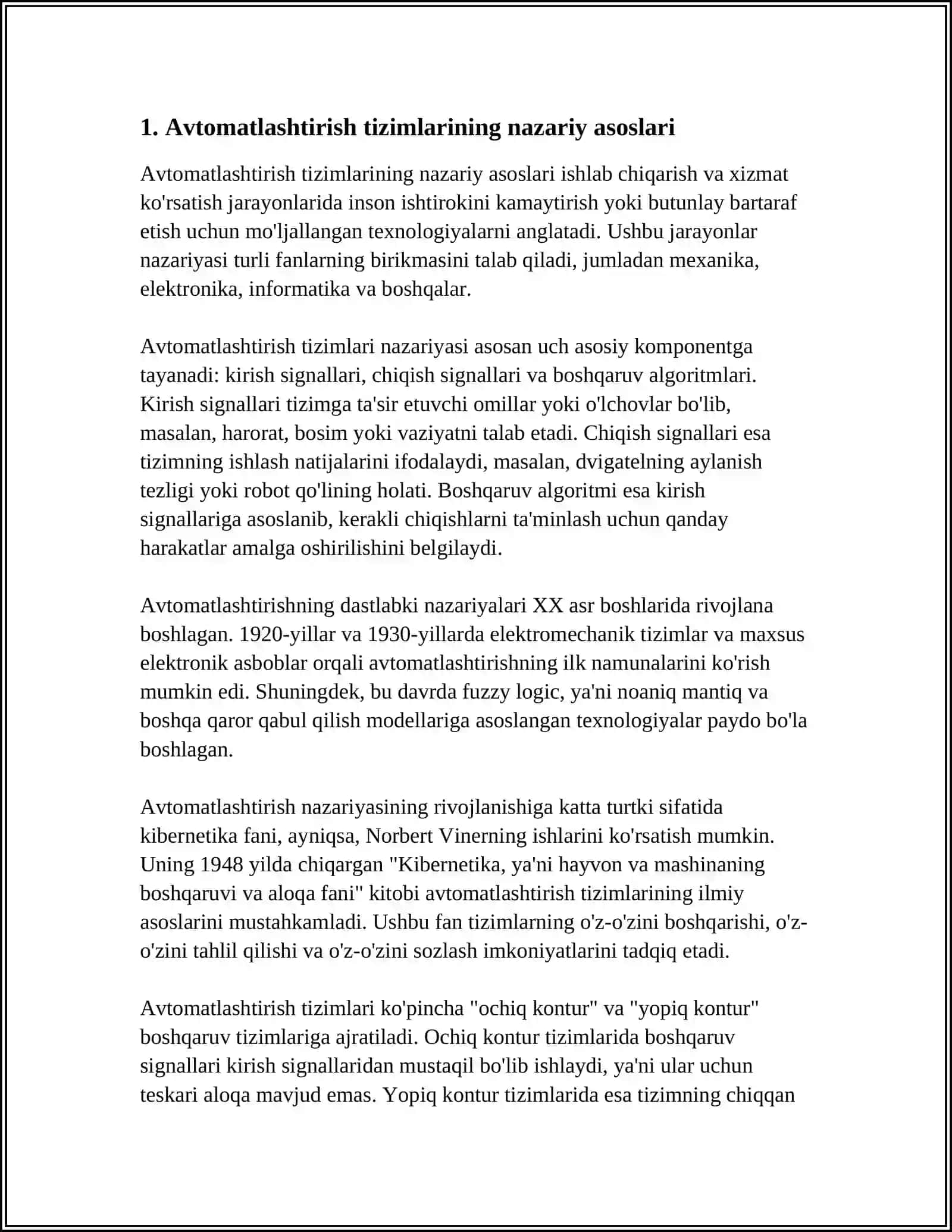 AVTOMATLASHTIRISH TIZIMLARNING BOSHQARISH SIGNALIZATSIYA XIMOYALASH TIZIMLARI 4