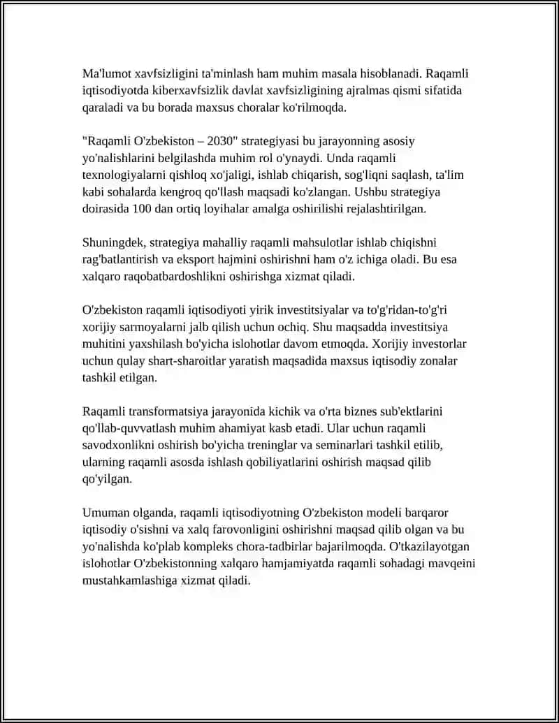 RAQAMLI IQTISODIYOTNING O'ZBEKISTON MODELI 4