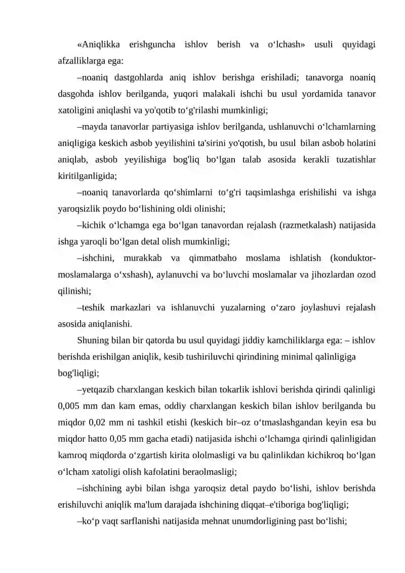 MAHSULOT SIFATINI NAZORAT QILISH VA TEXNOLOGIK NAZORAT KARTALARINI TUZISH 4