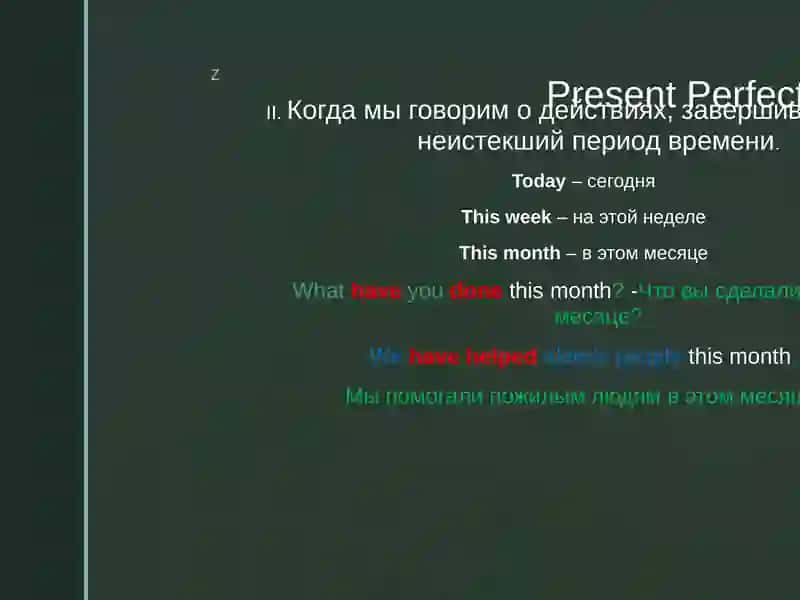 Present Perfect Tense 4