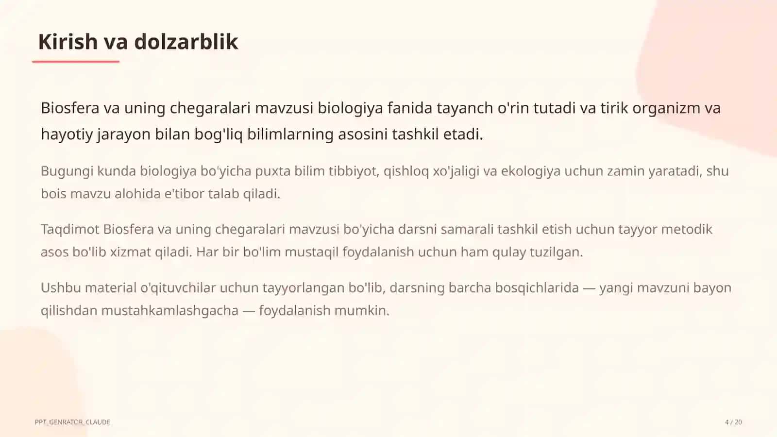 Biosfera va uning chegaralari (10-sinf) 4