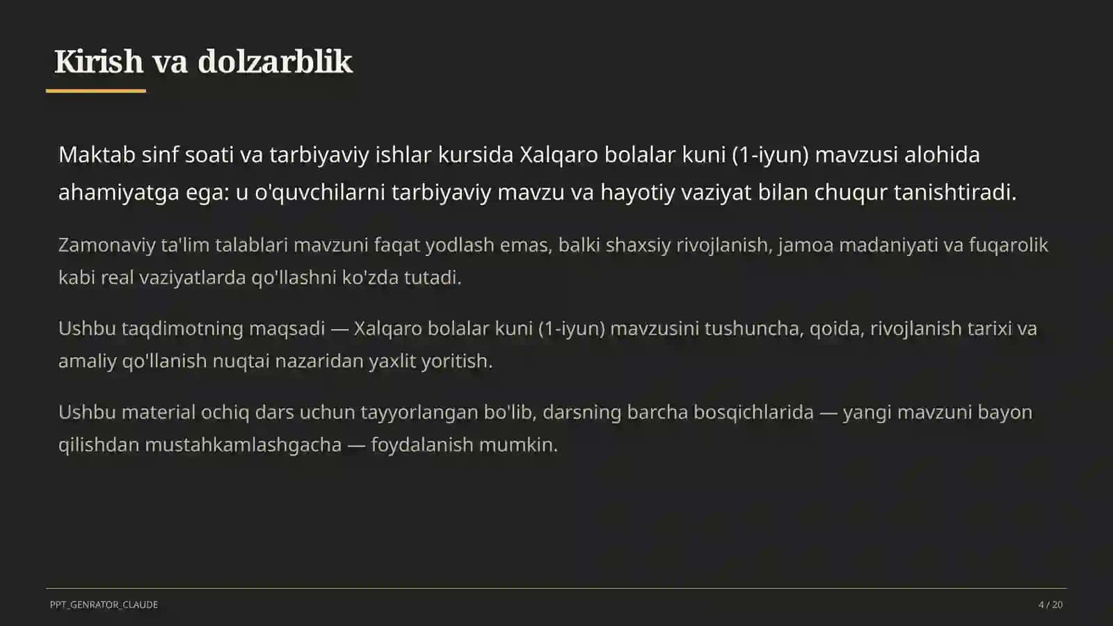 Sinf soati va tarbiyaviy tadbirlar 4