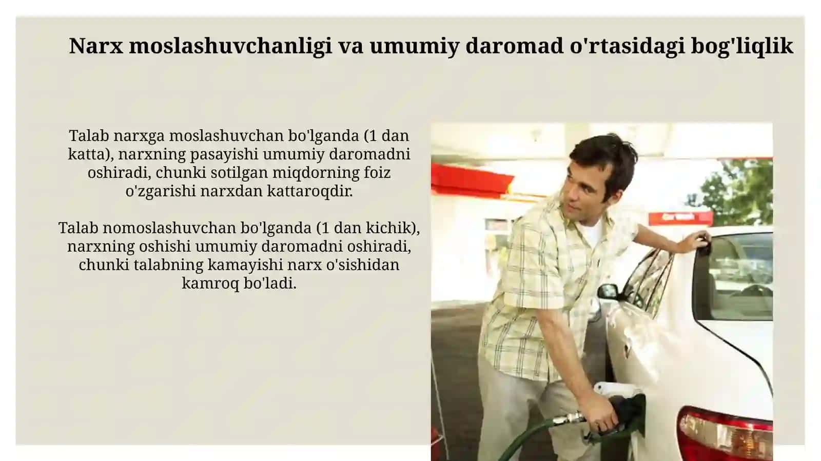 Sotuvchi daromadini talab elastikligiga koʻra taxlili 4