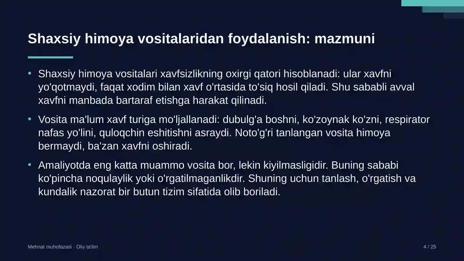 prezident maktablarida shaxsiy himoya vositalaridan foydalanish 6904 4