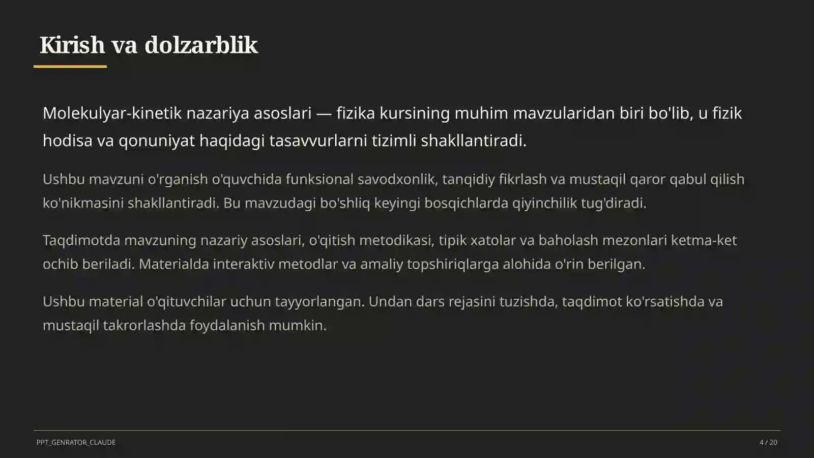 Molekulyar-kinetik nazariya asoslari (10-sinf) 4
