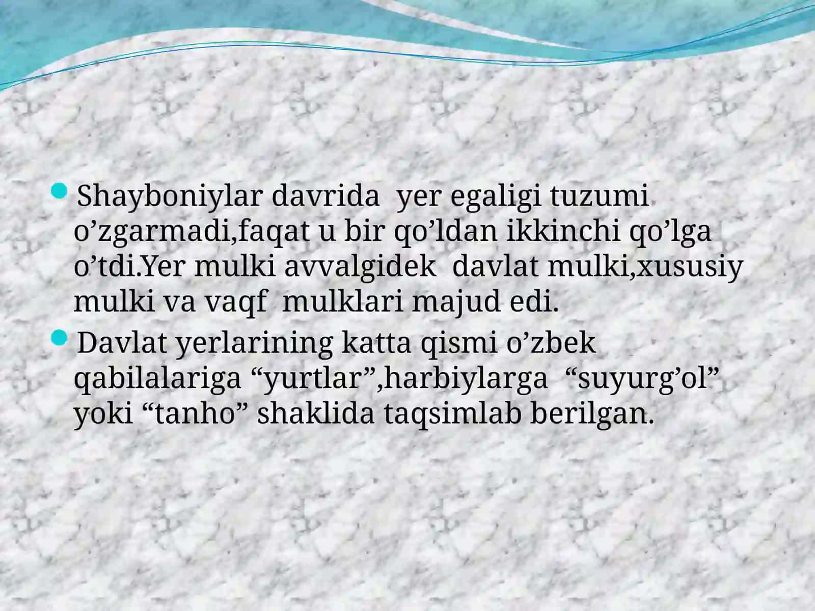 Navoiy davlat pedagogika instituti tarix fakulteti 2-A guruhi talabasi Mustafoyeva Mohizoda ning O'zbekiston tarixi fanidan tayyorlagan taqdimoti 4