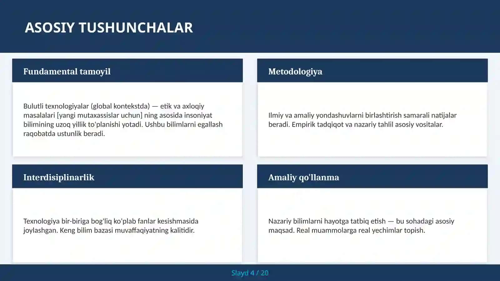 Bulutli texnologiyalar (global kontekstda) — etik va axloqiy masalalari [yangi mutaxassislar uchun] 4