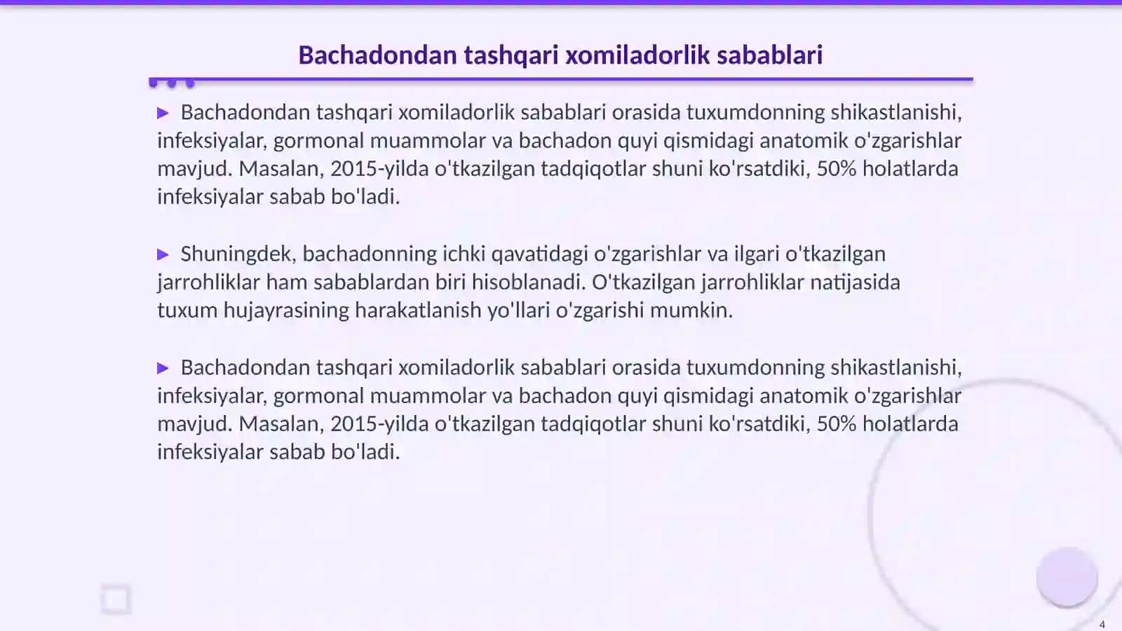 Bachadondan tashqari xomiladorlik 4