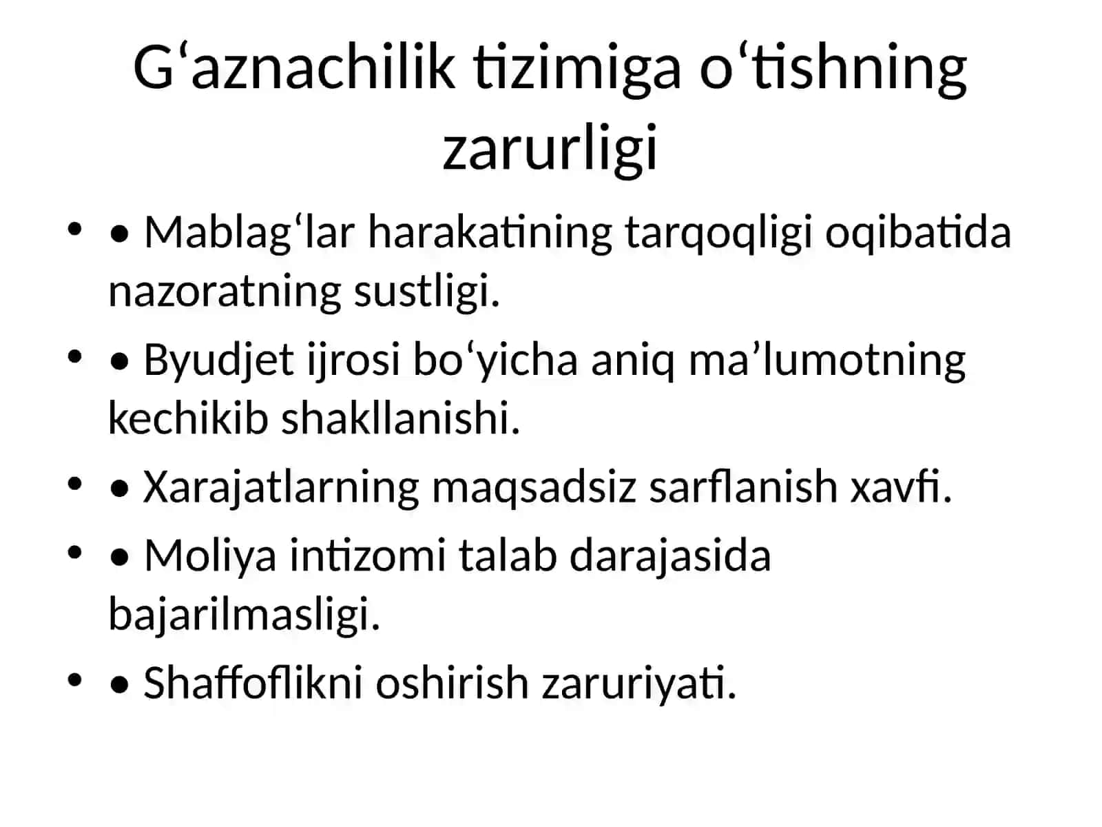 Davlat byudjeti ijrosi g‘aznachilik tizimi 4