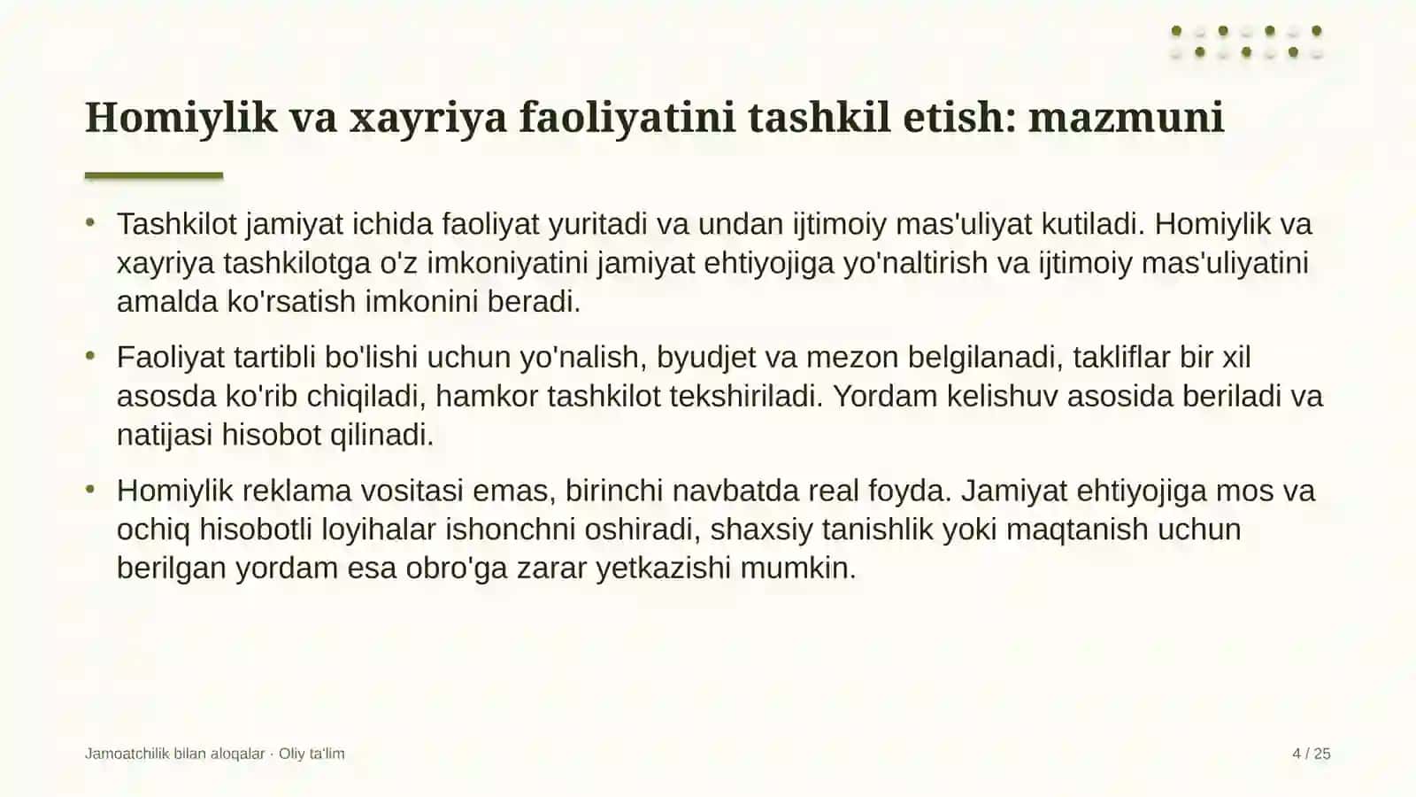Blokcheyn loyihalarida homiylik va xayriya faoliyatini tashkil etish 4